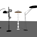 Floor Lamps Featuring Various Styles Different Designs Multiple Colors and Shapes 3d model