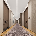 Modern style aisle corridor landscape corridor aisle corridor elevator aisle 3d model