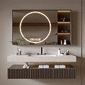 Modern Bathroom Cabinet Bathroom Counter Basin Bathroom Decoration Mirror Cabinet Sink 3d model