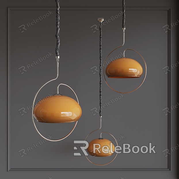 Bauhaus Middle Egg Yolk Chandelier model