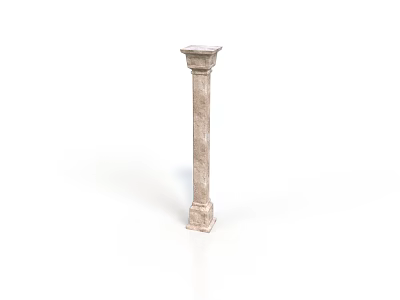 Classical Stone Column With Intricate Carvings And Decorative Architectural Elements 3d model