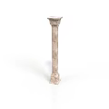 Classical Stone Column With Intricate Carvings And Decorative Architectural Elements 3d model