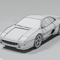 Red Sports Car With Sleek Aerodynamic Exterior Silver Wheels And Beige Interior Design