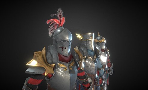 Medieval Knight 3d model