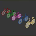 Colorful Modern Bicycles In Assorted Colors On Display With Sleek Design
