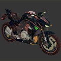 Modern motorcycle two-wheeled motorcycle off-road motorcycle road racing motorcycle 3d model