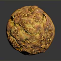 Golden Crusty Top Muffin With Nutty Granola Topping And Fluffy Texture