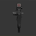 Tactical Black Rifle With Scope Magazine Tactical Rail And Adjustable Stock
