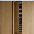 Modern Folding Door Wooden Door Partition Door Cloakroom Folding Door Wardrobe 3d model