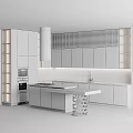 Modern Kitchen Featuring Wooden And Gray Cabinets Marble Countertop Island And Range Hood
