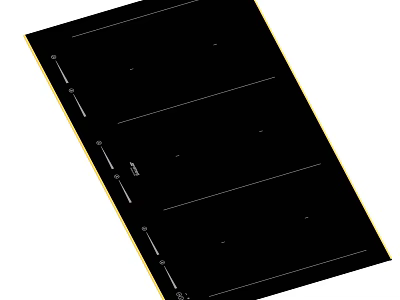 Modern Daily Electrical Appliance With Black Panel Yellow Border And White Line Design 3d model