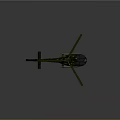 Green Military Helicopter Model Featuring Rotor Blades Transparent Windows And Star Insignia