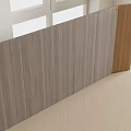 Modern Wooden Screen With Dark Gray Panel And Brown Frame In Interior 3d model
