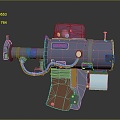 Sci-fi pistol futuristic pistol homemade pistol homemade gun 3d model