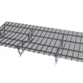 Outdoor Canopy with Metal Frame Transparent Roof Panels and Multiple Support Columns for Parking Lot