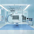 Modern Operating Room Interior With Surgery Table Medical Monitors And Equipment