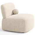 Stylish Brown Leather Single Chair With Basketball On Comfortable Seat