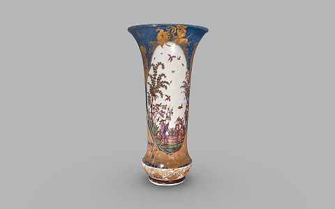 Chinese-style vase porcelain vase ceramic utensils 3d model