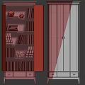 Modern Two Tone Bookcase With Glass Doors Drawers Books And Decorative Items