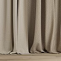 Elegant Beige Curtains With White Sheer Layers For Window Interior Design