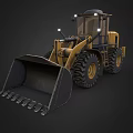 Powerful Utility Wheel Loader with Large Front Bucket Big Tires and Cab Design