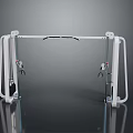 Fitness Training Machine With White Frame Chain Handles And Stable Structure 3d model