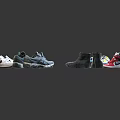 Various Styles Of Casual And Sports Shoes With Different Colors And Designs For Daily Wear