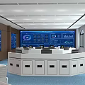 Command Hall of Modern Monitoring Room 3d model