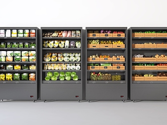 Modern Fresh-keeping Cabinet for Vegetables and Fruits 3d model