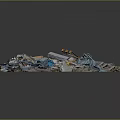 Pile of Mixed Waste Including Plastic Paper Wood And Metal Pieces