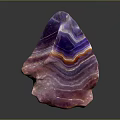 Colorful Agate Pattern Single Chair Featuring Vibrant Purple Orange And White Tones