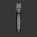 Silver Metal Pistol With Black Grip And Shiny Classic Design Features