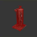 Old Vintage Rusty Fire Extinguisher Placed on Transparent Acrylic Base