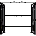 Black Multi Functional Strength Training Equipment With Horizontal Bars Hanging Hooks And Side Arms