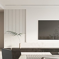 Modern Minimalist Living Room Minimalist Dining Room 3d model