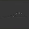 Detailed 3D Snowy Mountain Terrain with Mountain Ranges and Snow Covered Peaks