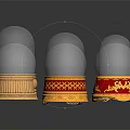 Decorative Glass Dome Display Boxes With Gold And Red Bases For Ornament