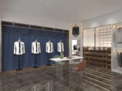 Jane Europe clothing store suit shop 3d model