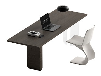 Modern desk and chair combination 3d model