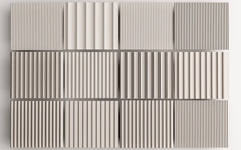 Modern wall panel background wall decorative panel 3d model