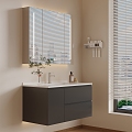 Modern Bathroom Cabinet Wash Basin 3d model