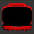 Red Open Electric Sandwich Maker with Black Heating Plates Ideal for Home Kitchen