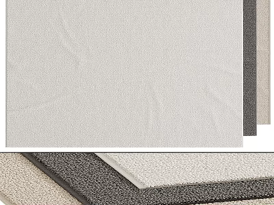 Soft Textured Square Carpet In Neutral Tones For Living Room Home Decor 3d model