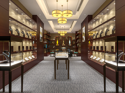 New Chinese Jewelry Store 3d model