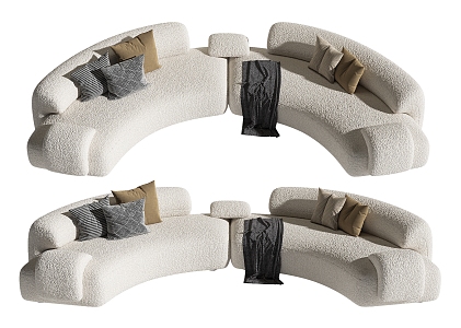 Modern Castelli Curved Sofa 3d model