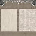 Modern Square Carpet Plain Square Fabric Carpet 3d model