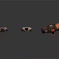 Three Diverse Fantasy Characters Featuring Armor Muscular Build And Red Skinned Horned Design