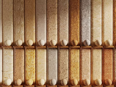 Wood veneer solid wood particleboard Osu board cork plywood wall panel 3d model