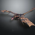Artisan Crafted Intricate Dragon Sculpture Featuring Detailed Metallic Wings and Decorative Design