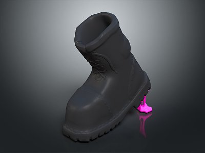 Modern Boots Women's Boots Gum Shoes Bubble Gum Martin Boots 3d model